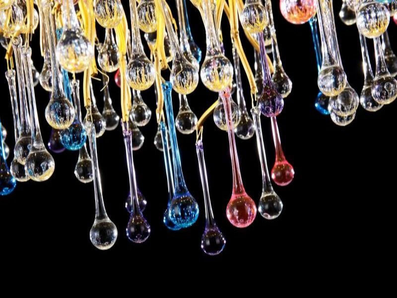 Colorful Crystal Dining Branch Chandelier