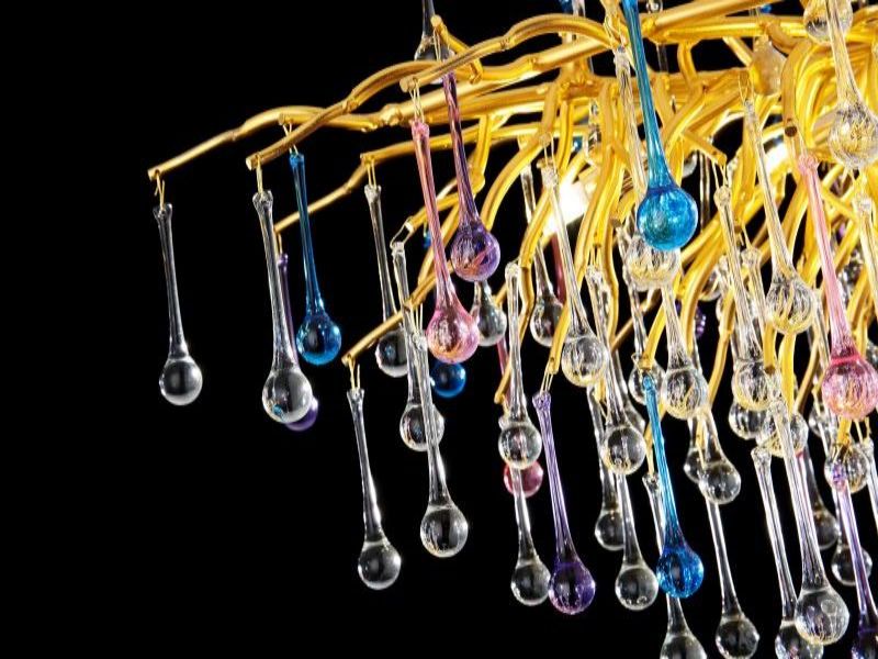 Colorful Crystal Dining Branch Chandelier