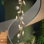 Luxury Bird Staircase Branch Chandelier