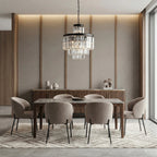 Prismcourt 11-Light Art Deco Chandelier with K9 Glass Crystals