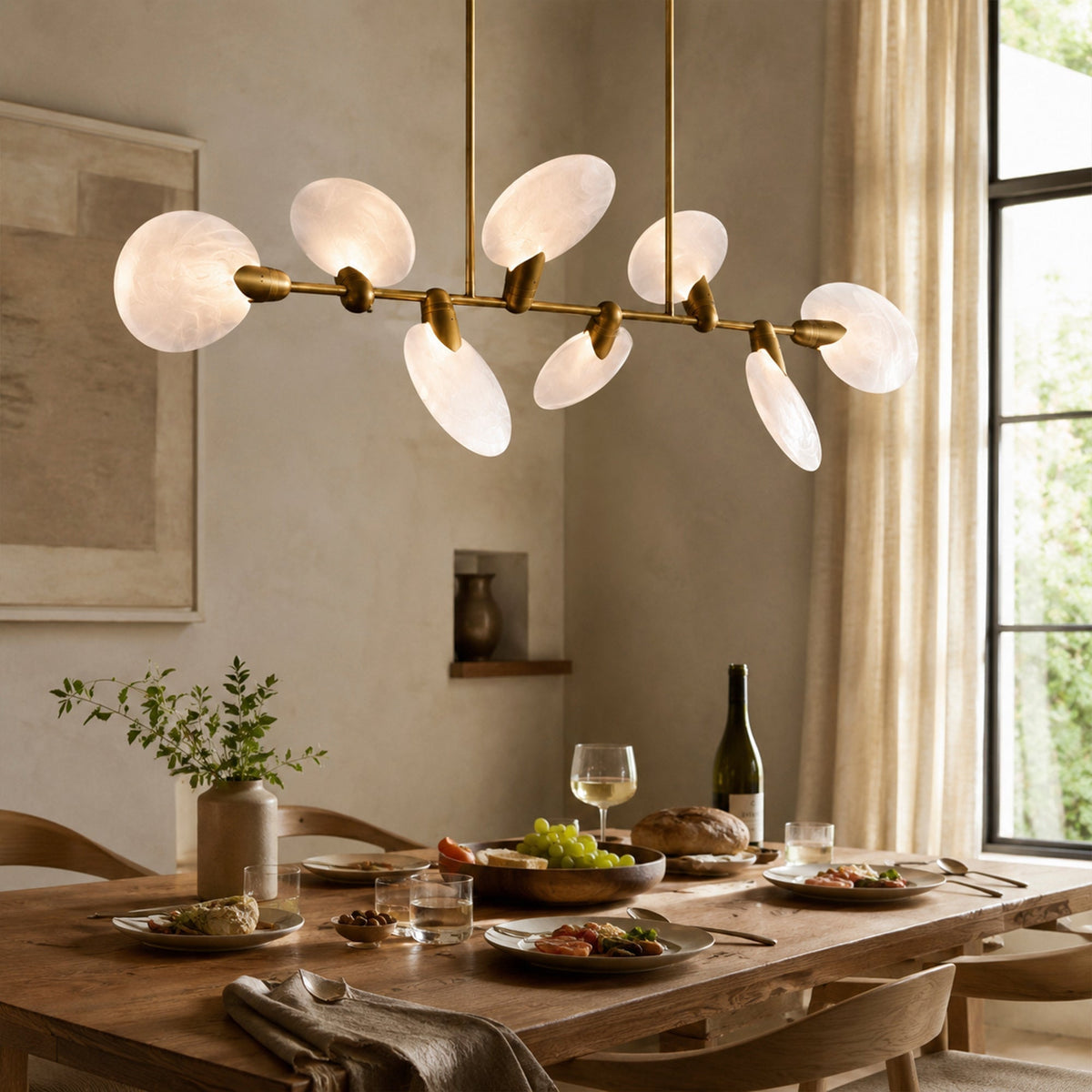 Petalwake Linear Chandelier