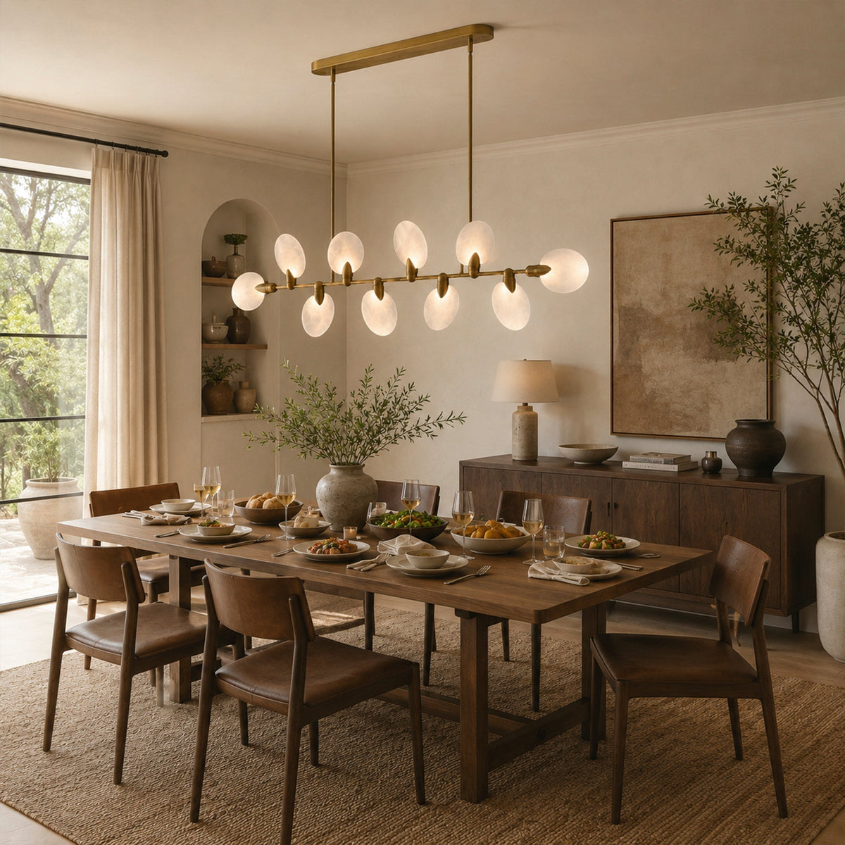 Petalwake Linear Chandelier