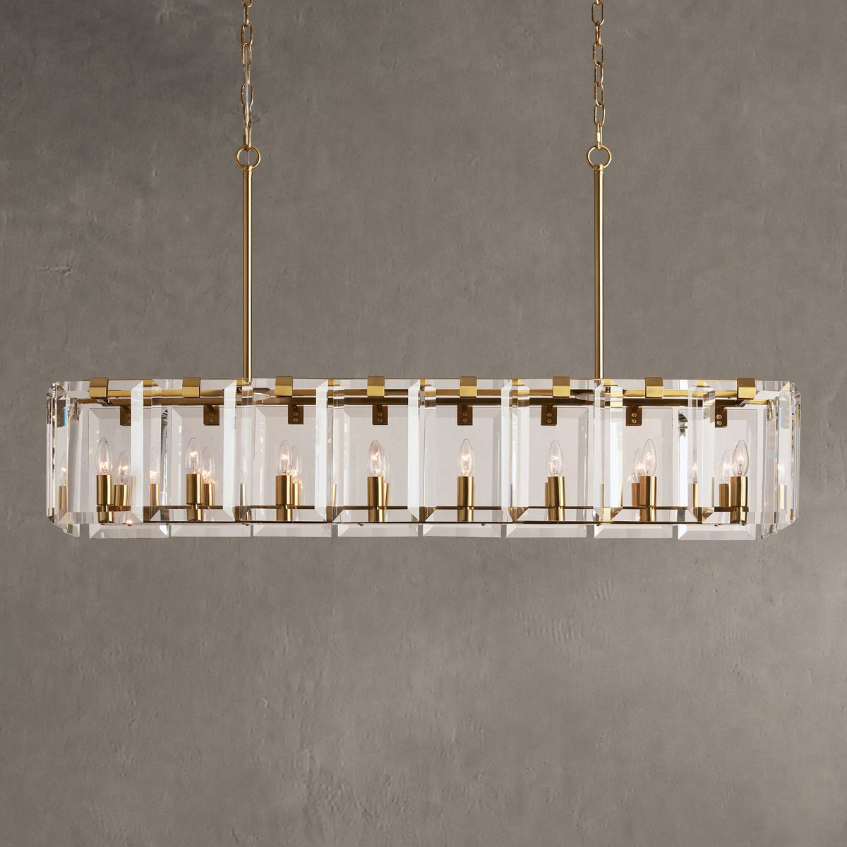 Gleamframe Rectangular Chandelier 12/16 Light