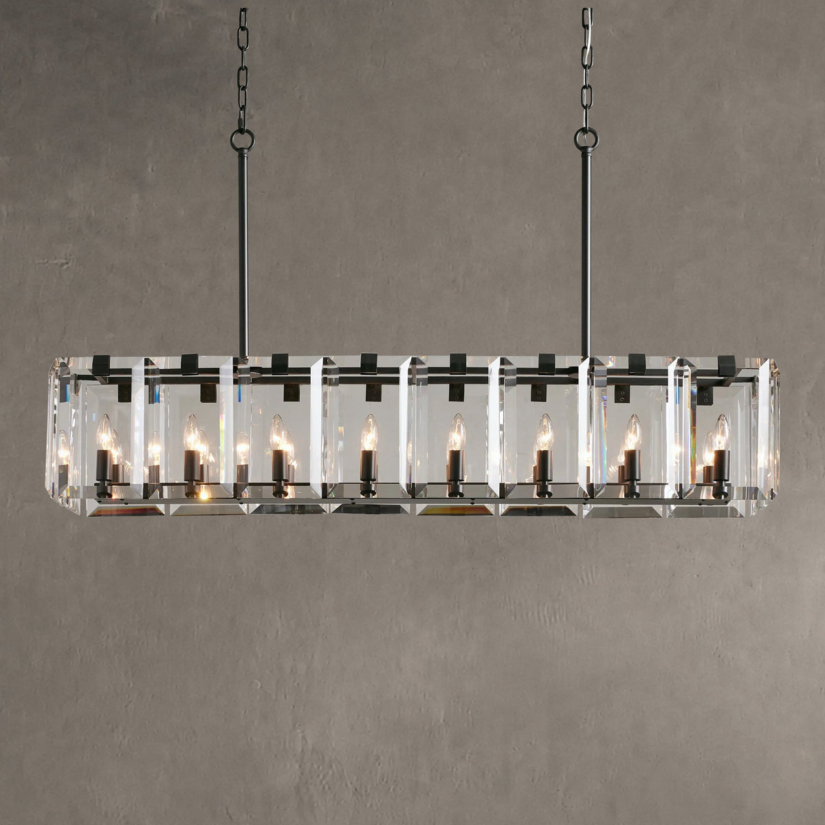 Gleamframe Rectangular Chandelier 12/16 Light
