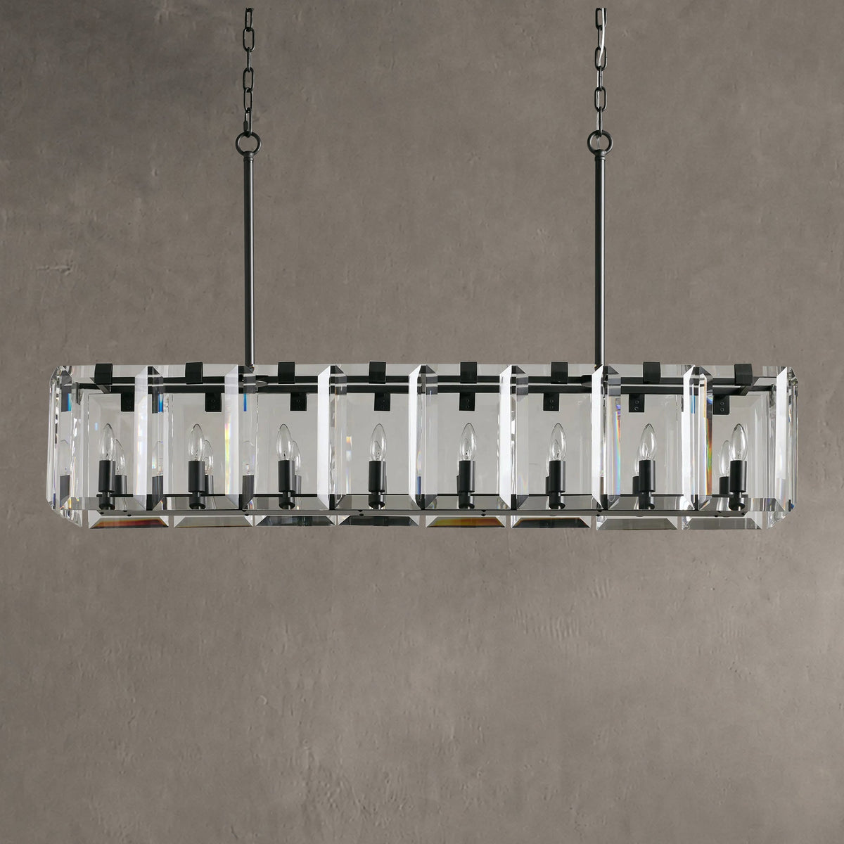 Gleamframe Rectangular Chandelier 12/16 Light