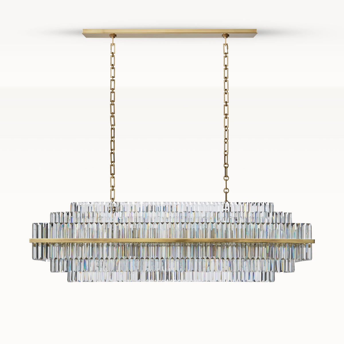 Prismstave Linear Crystal Chandelier