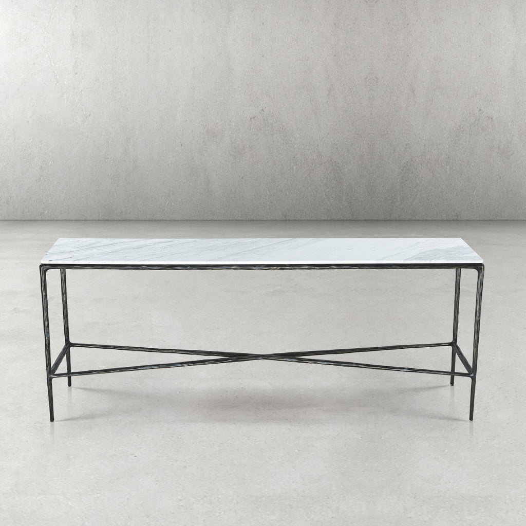 Thadson Rectangle Marble Console Table 48" 60" 72"