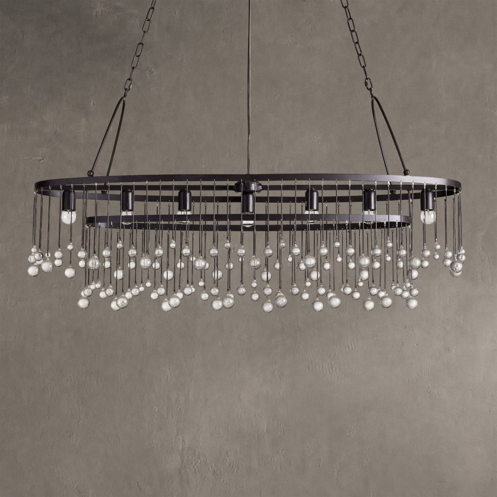 Gembough Oval Crystal Ball 7 Light Chandelier