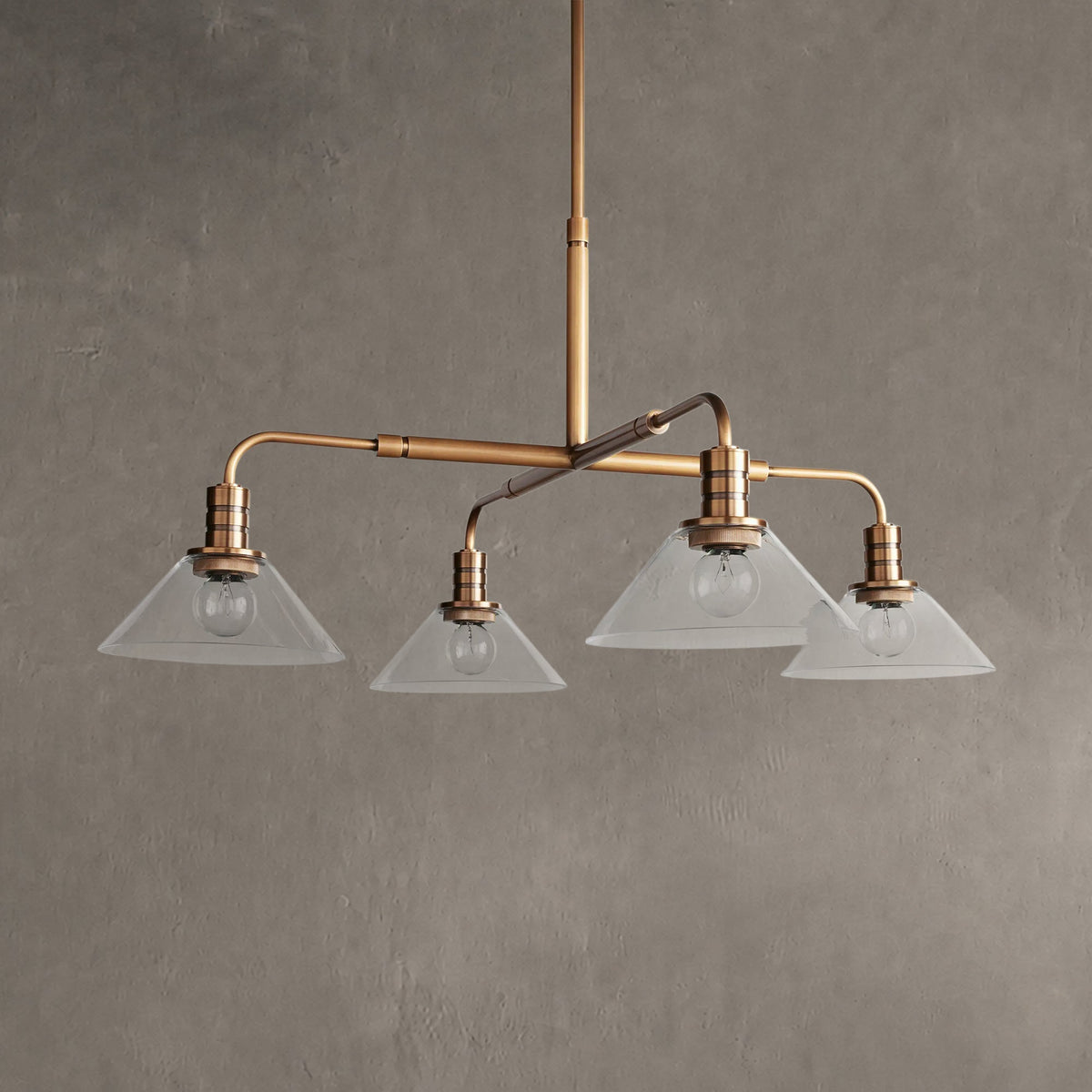 Conehaven Glass Round Chandelier 30'' 52''
