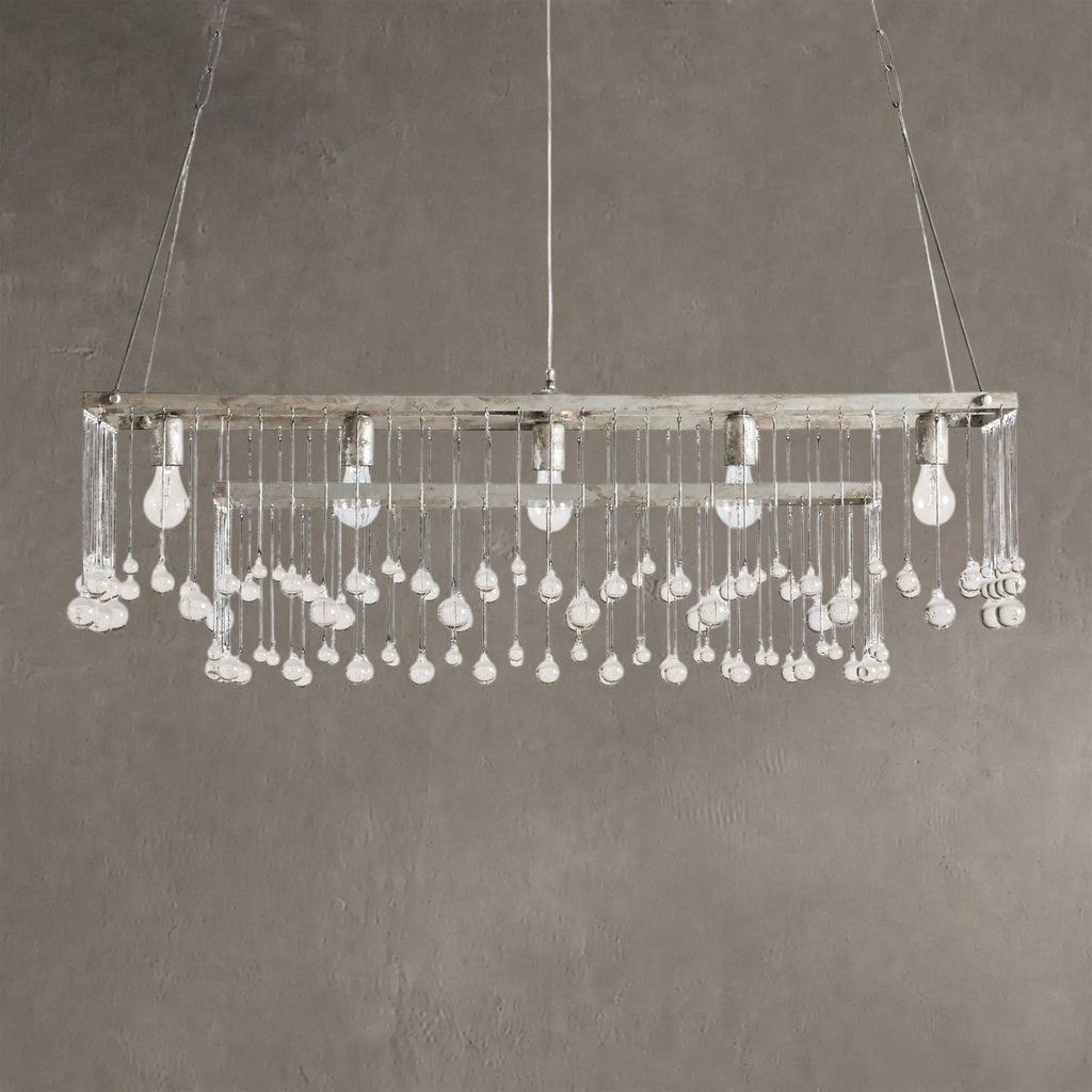 Gembough Crystal Ball Rectangular Chandelier 47'' 60''