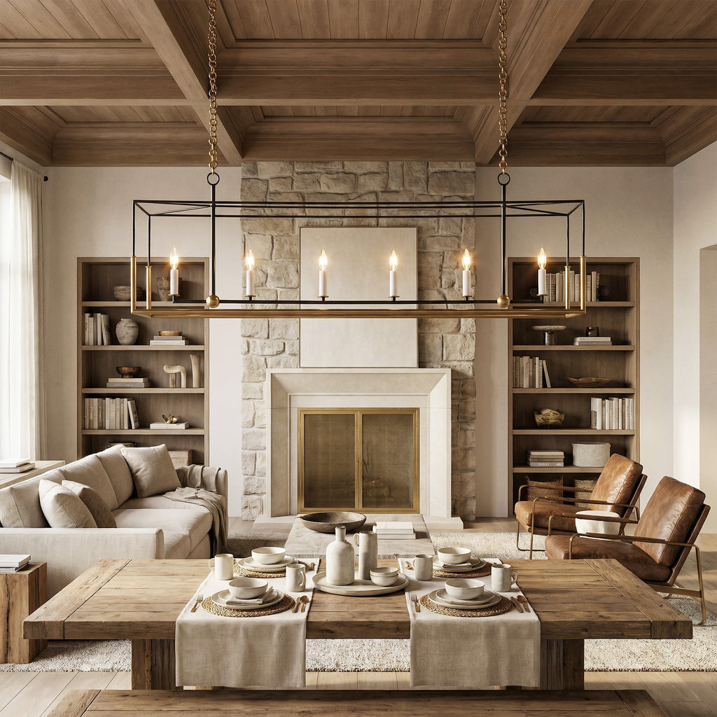 Framehaven 6-Light Linear Chandelier