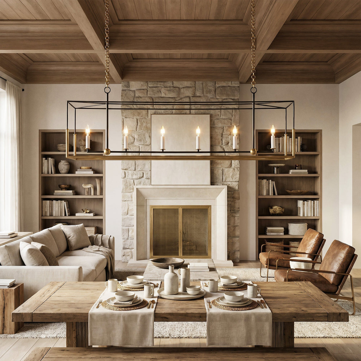 Framehaven 6-Light Linear Chandelier