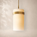 Ravina Milk Glass Pendant 8"