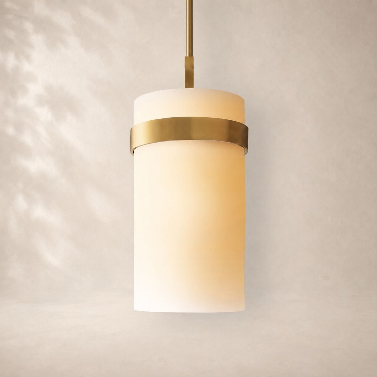 Ravina Milk Glass Pendant 8"