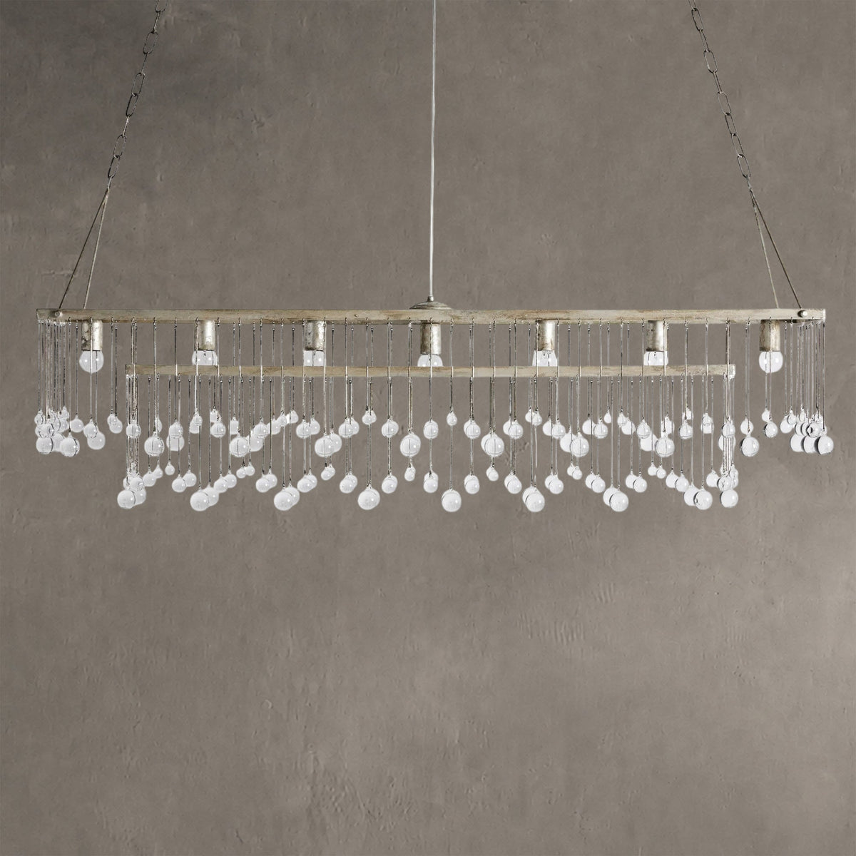 Gembough Crystal Ball Rectangular Chandelier 47'' 60''