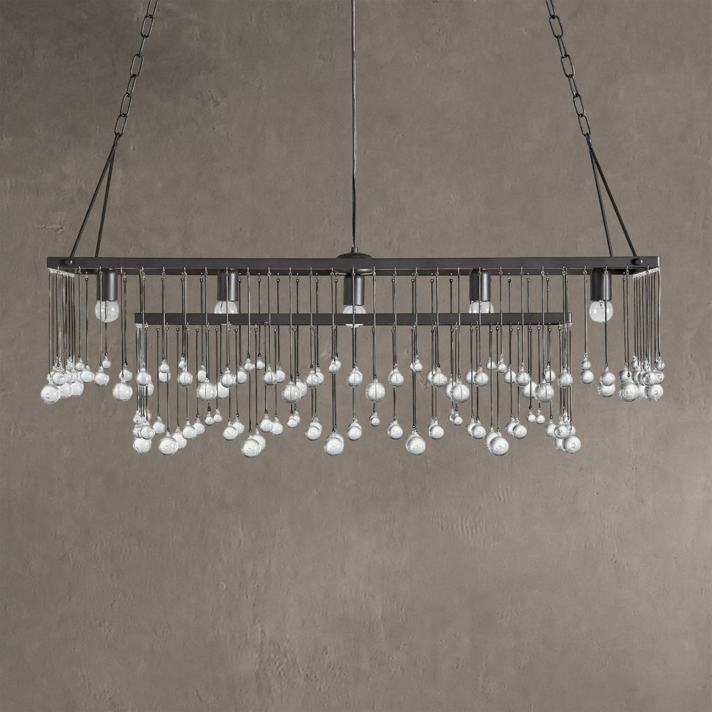 Gembough Crystal Ball Rectangular Chandelier 47'' 60''