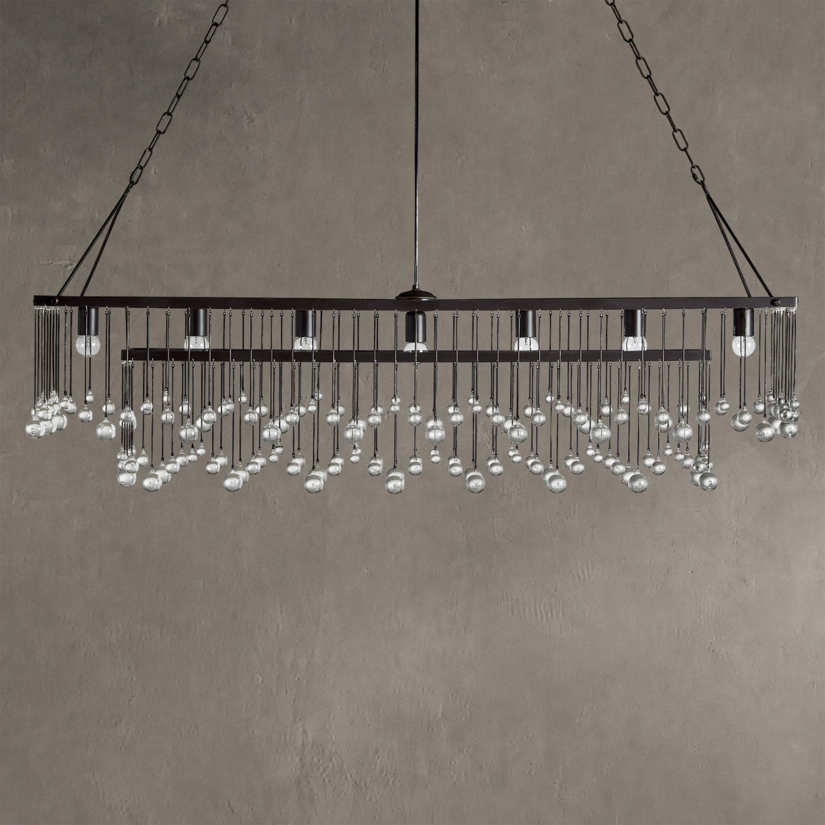 Gembough Crystal Ball Rectangular Chandelier 47'' 60''
