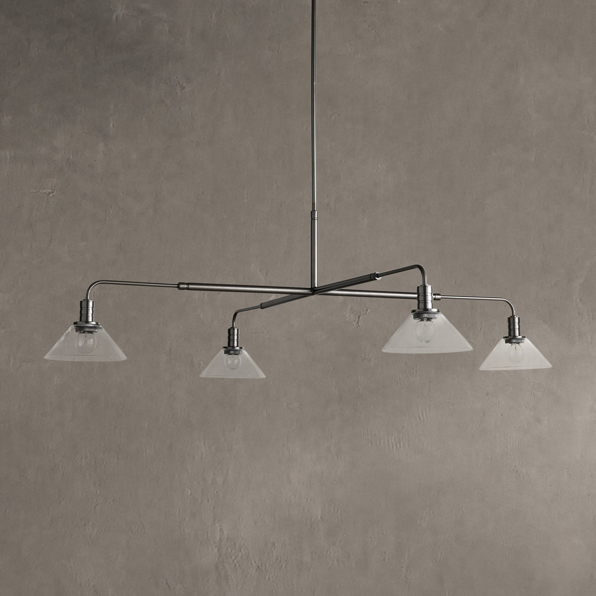 Conehaven Glass Round Chandelier 30'' 52''