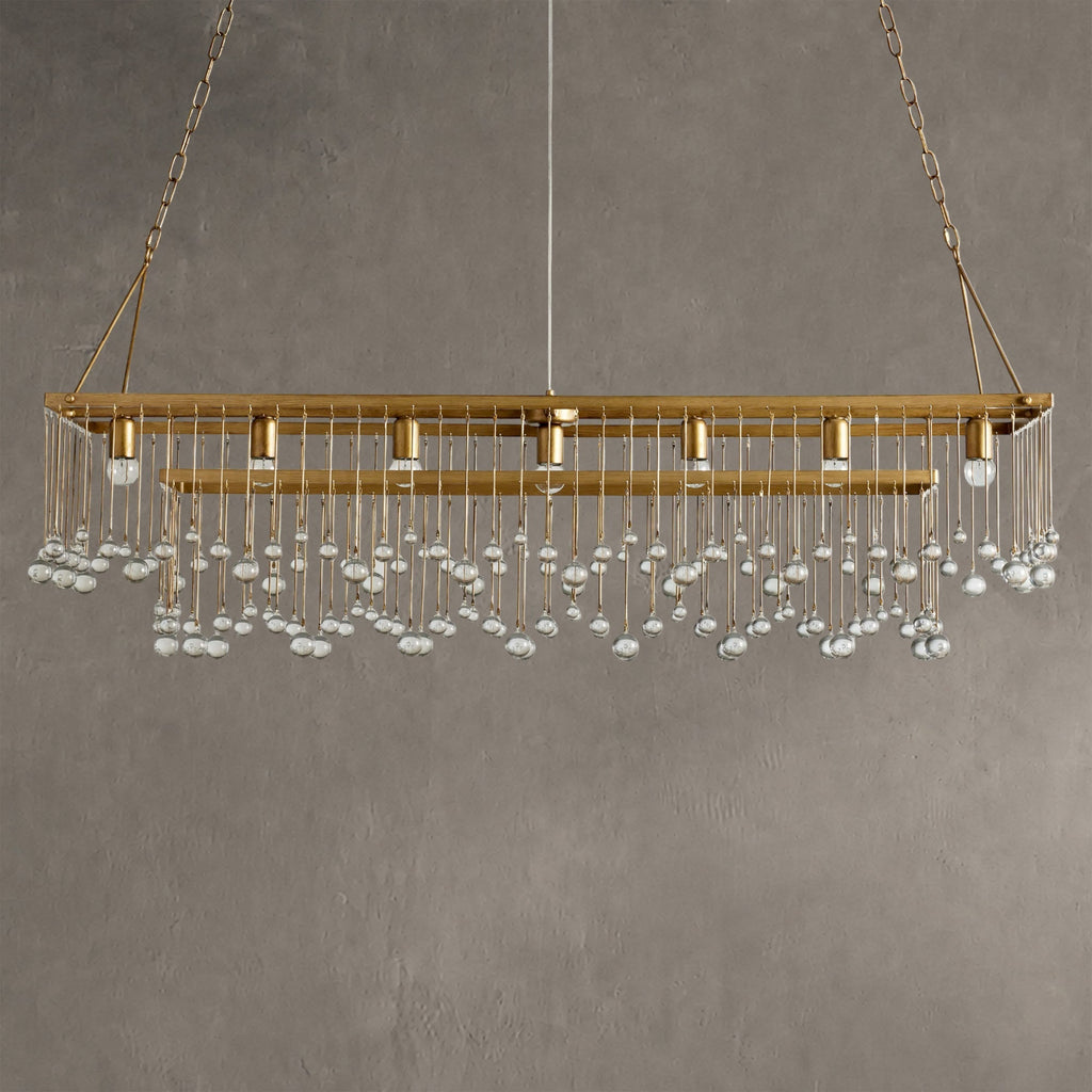 Gembough Crystal Ball Rectangular Chandelier 47'' 60''