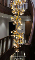 Aosta Flower Staircase Long Branch Chandelier