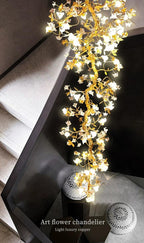 Aosta Flower Staircase Long Branch Chandelier