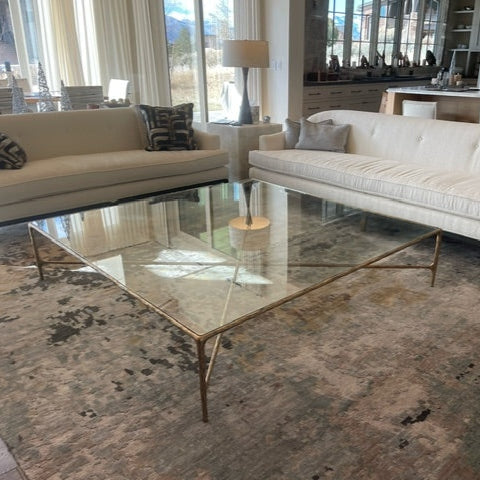 Thadson Square Glass Coffee Table 36" 48" 60"
