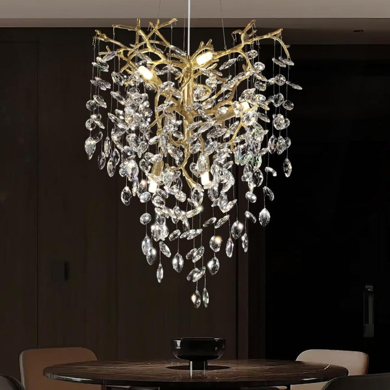 Modern Ice Eye Crystal Branch Chandelier