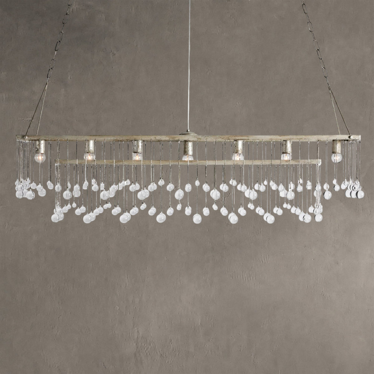 Gembough Crystal Ball Rectangular Chandelier 47'' 60''