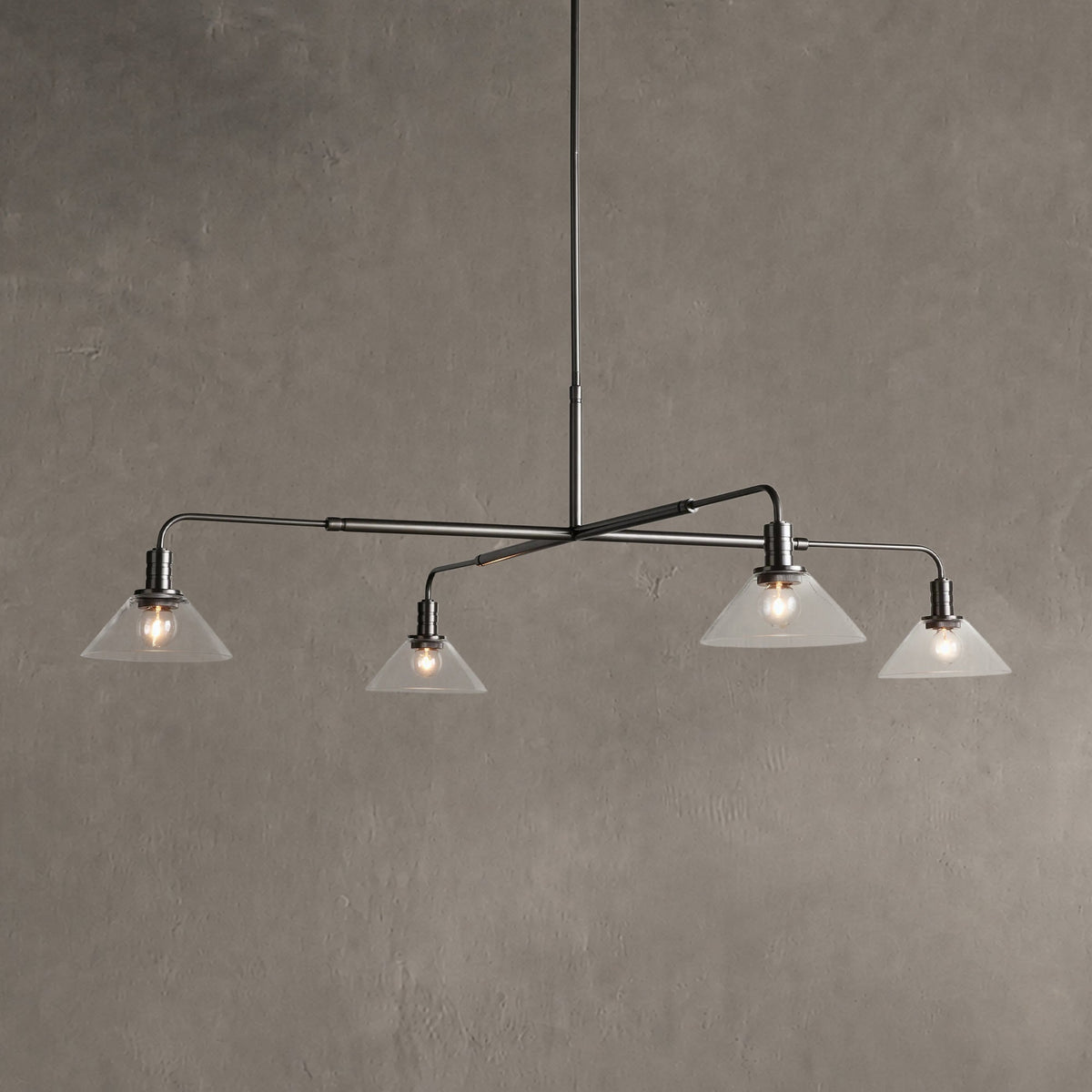 Conehaven Glass Round Chandelier 30'' 52''