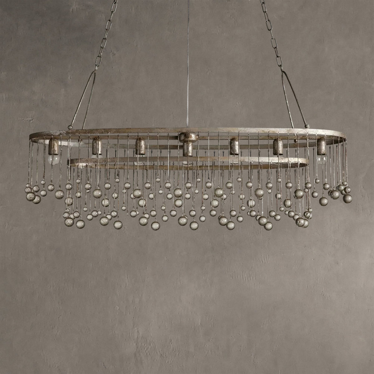 Gembough Oval Crystal Ball 7 Light Chandelier