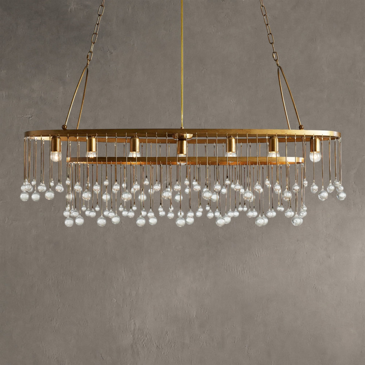 Gembough Oval Crystal Ball 7 Light Chandelier