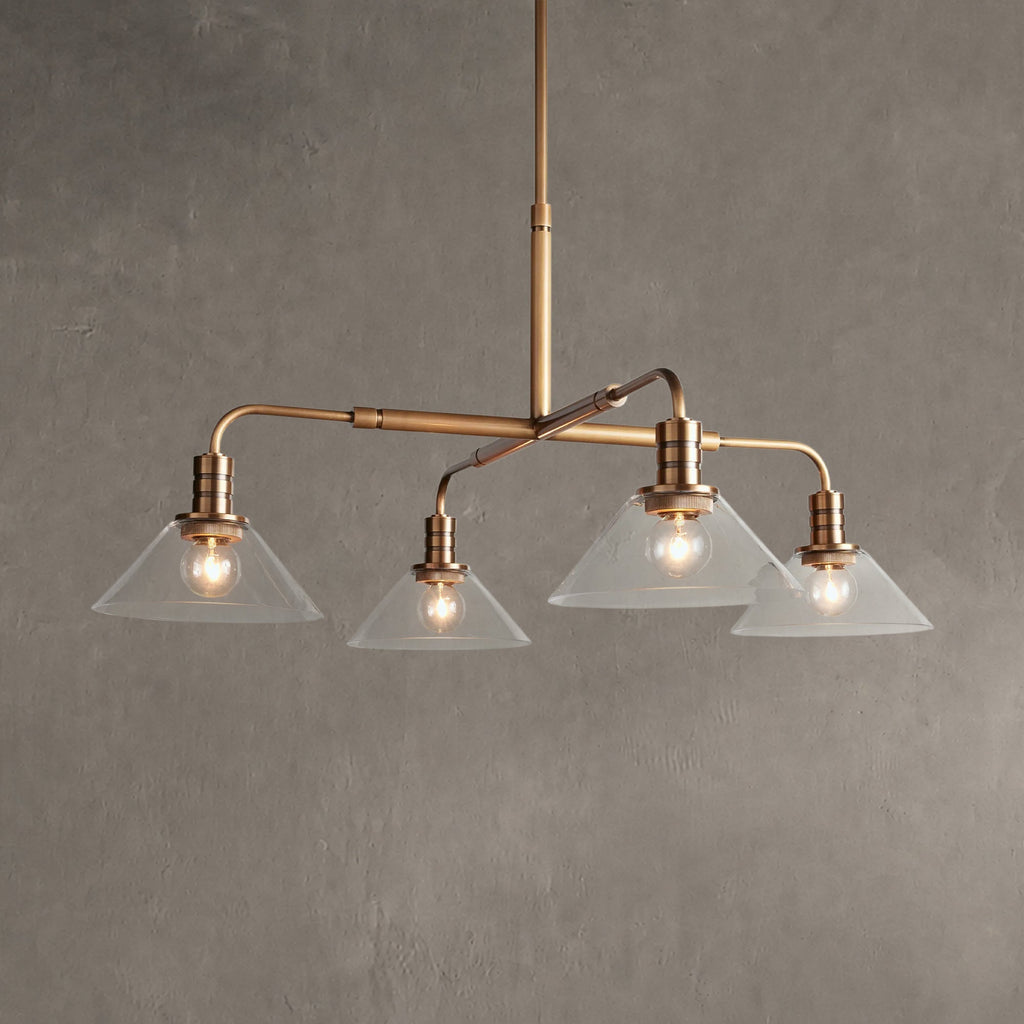 Conehaven Glass Round Chandelier 30'' 52''