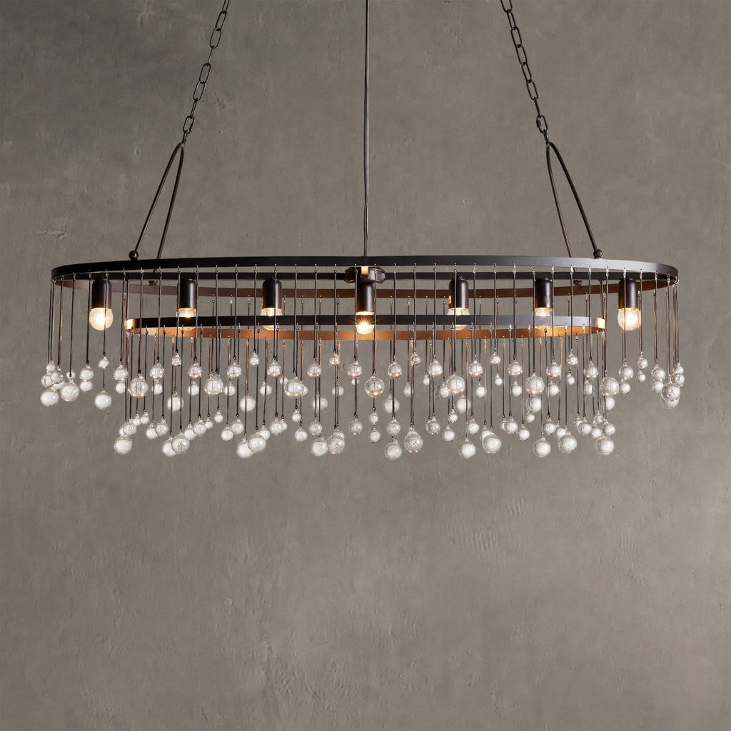 Gembough Oval Crystal Ball 7 Light Chandelier