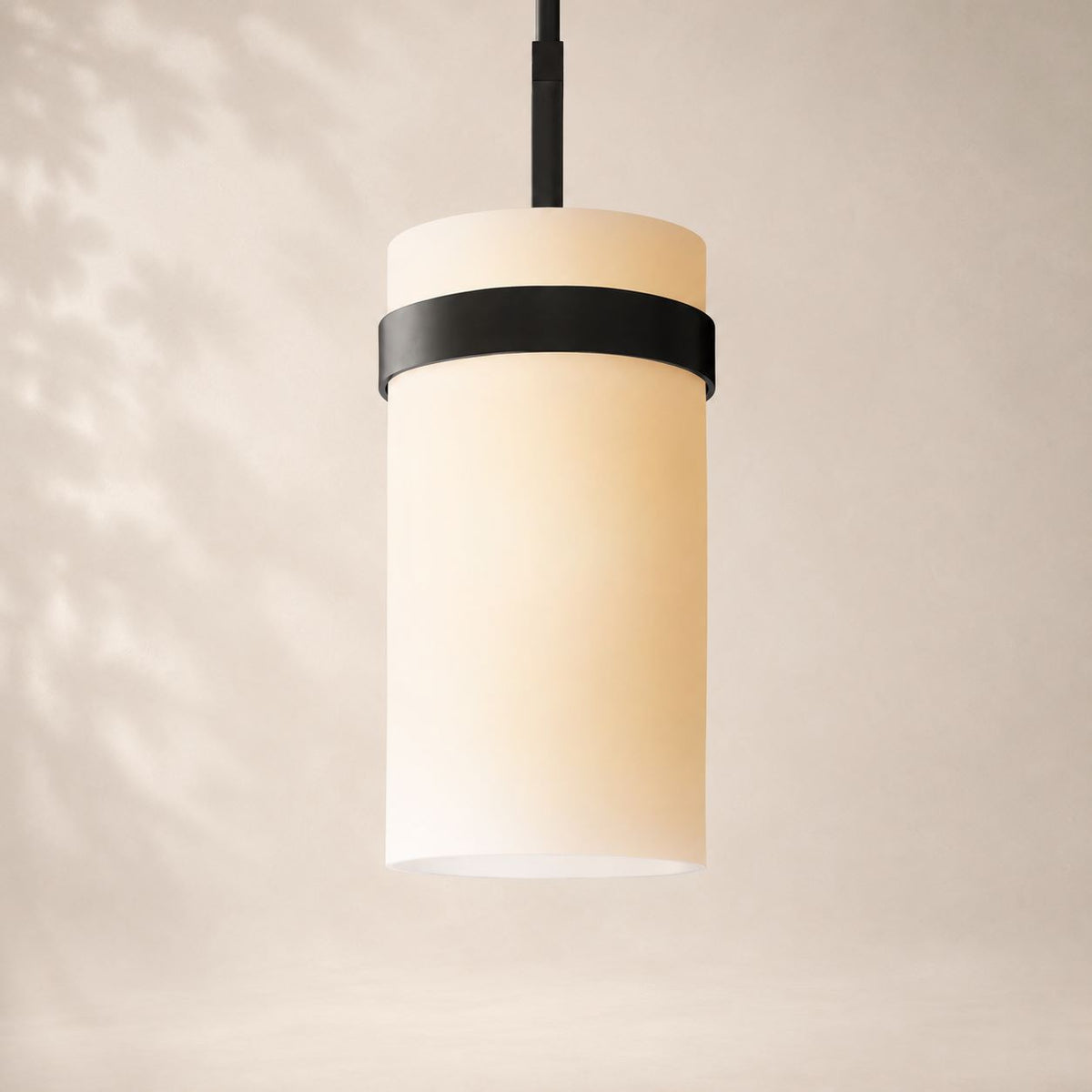 Ravina Milk Glass Pendant 8"