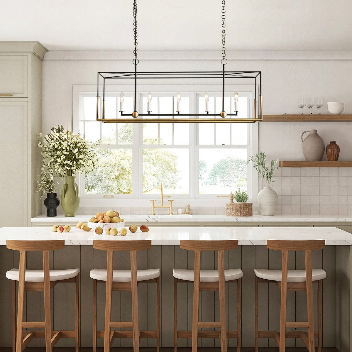 Framehaven 5-Light Linear Chandelier