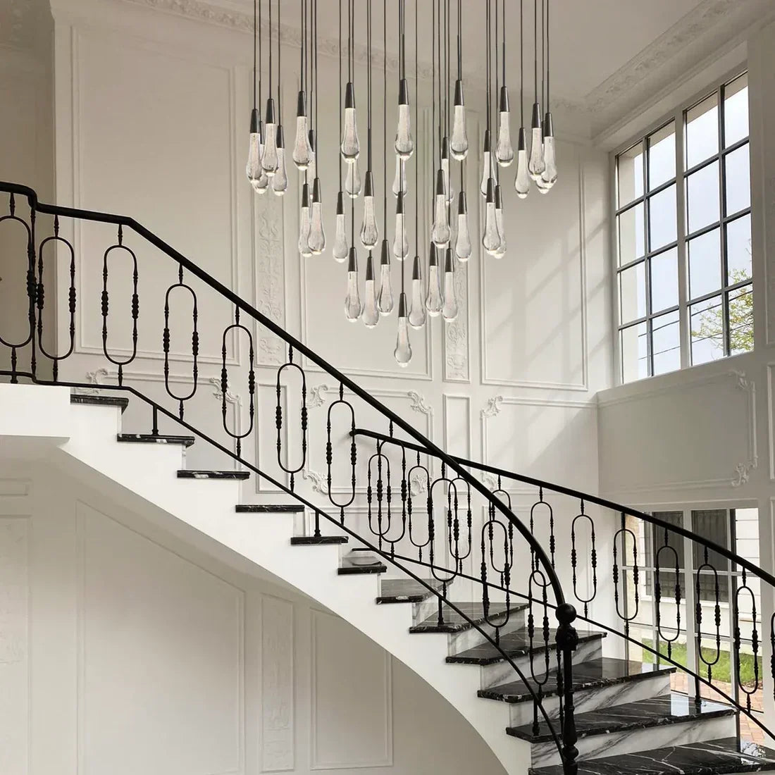 Rillfall Round Chandelier 17" 24" 36“48‘’ 58“