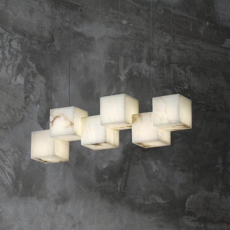 Cubestill Alabaster Cubic Pendant