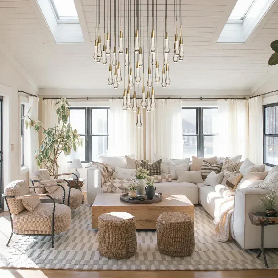 Rillfall Round Chandelier 17" 24" 36“48‘’ 58“