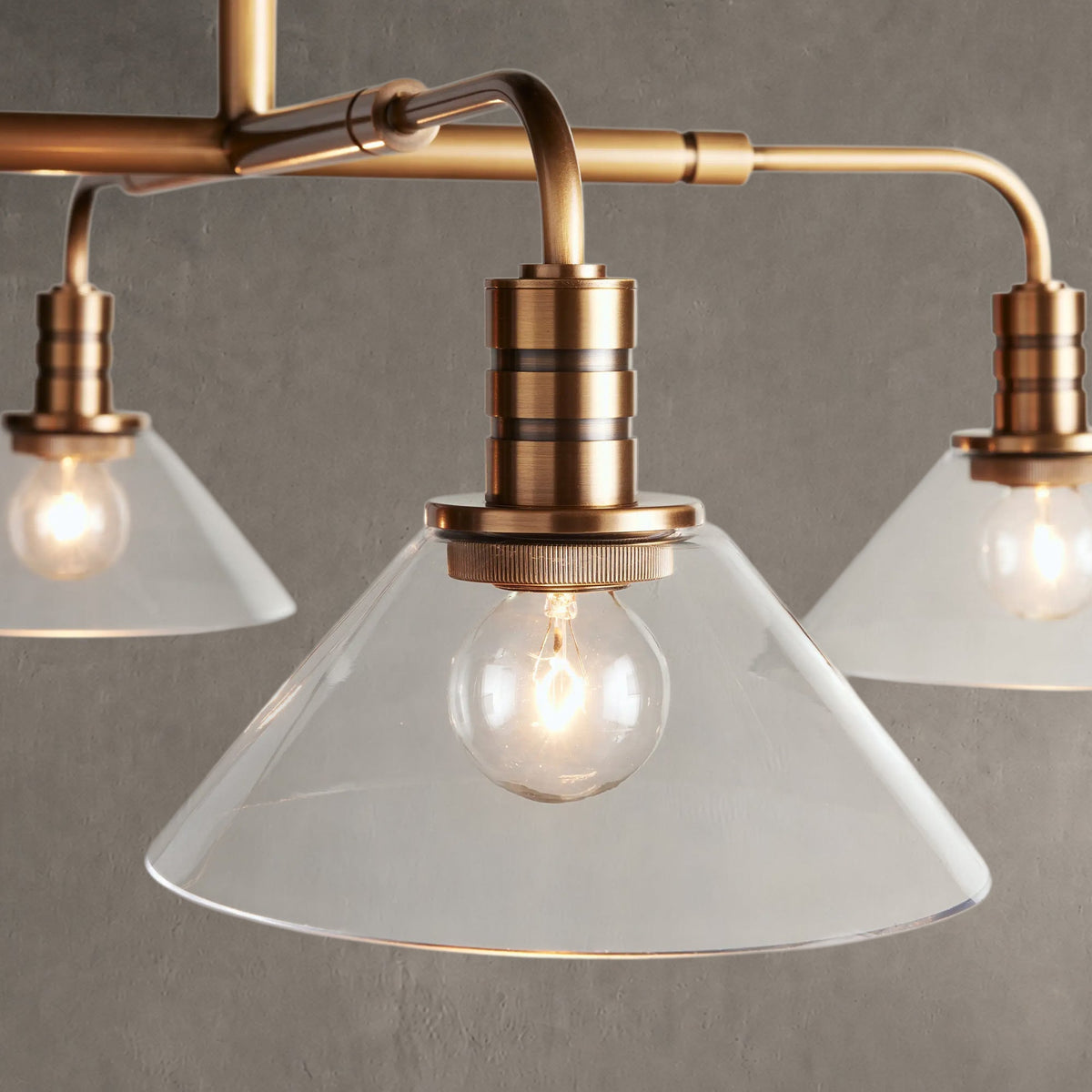 Conehaven Glass Round Chandelier 30'' 52''