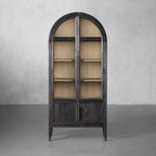 Hatton Glass-Door Oak Cabinet | Modern Farmhouse Design