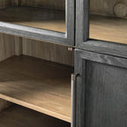 Hatton Glass-Door Oak Cabinet | Modern Farmhouse Design