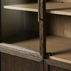 Hatton Glass-Door Oak Cabinet | Modern Farmhouse Design