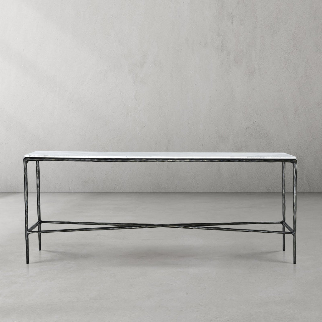 Thadson Rectangle Marble Console Table 48" 60" 72"