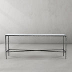 Thadson Rectangle Marble Console Table 48" 60" 72"
