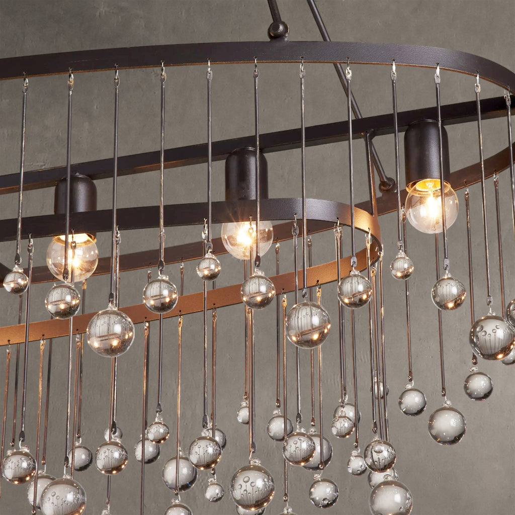 Gembough Oval Crystal Ball 7 Light Chandelier
