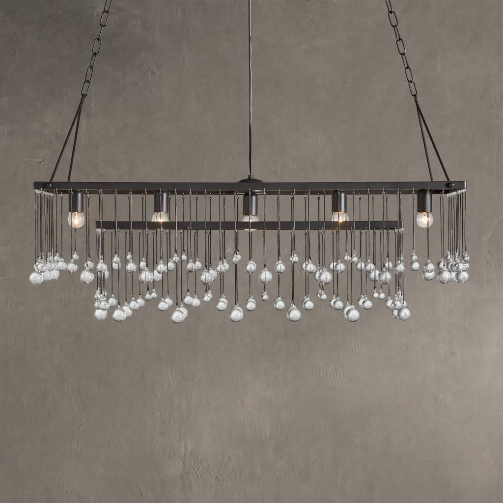 Gembough Crystal Ball Rectangular Chandelier 47'' 60''