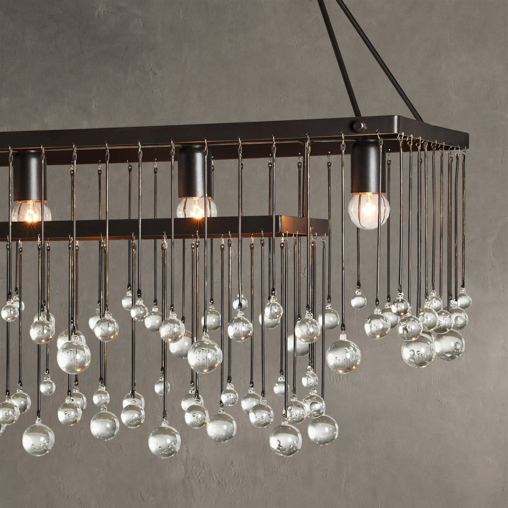 Gembough Crystal Ball Rectangular Chandelier 47'' 60''