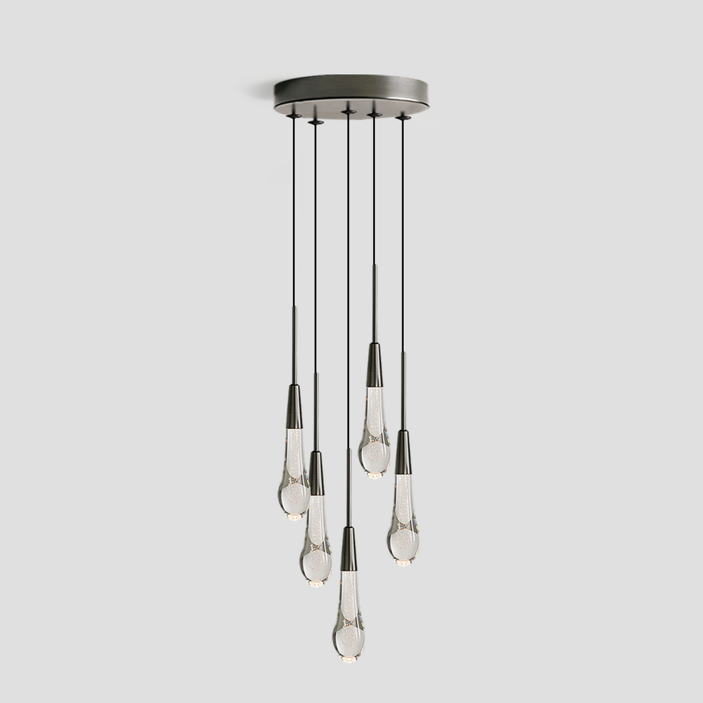 Rillfall Cluster Crystal Pendant 3 Light 5 Light 7Light