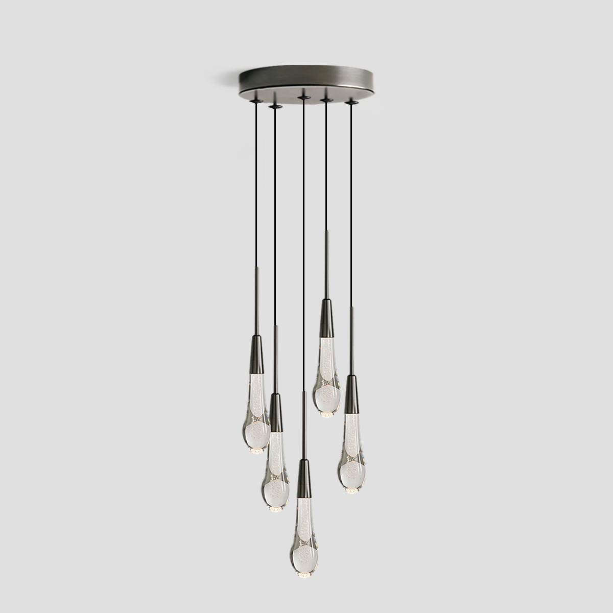 Rillfall Cluster Crystal Pendant 3 Light 5 Light 7Light