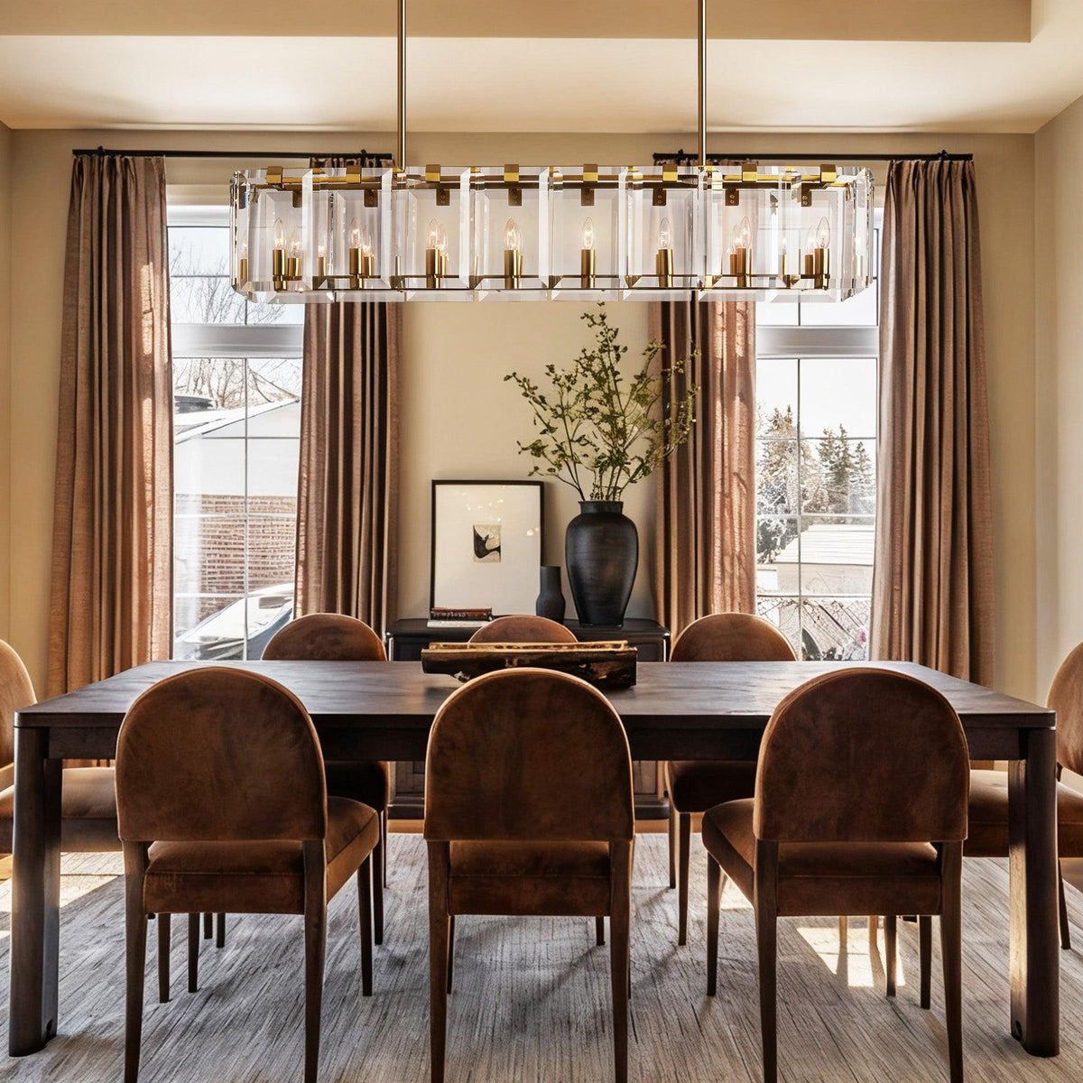 Gleamframe Rectangular Chandelier 12/16 Light